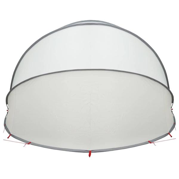 Pool-Dome Grau und Orange 500 x 500 x 236 cm