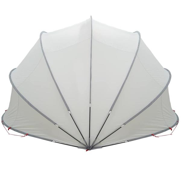 Pool-Dome Grau und Orange 500 x 500 x 236 cm