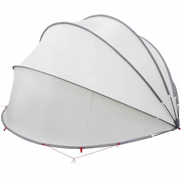 Pool-Dome Grau und Orange 500 x 500 x 236 cm