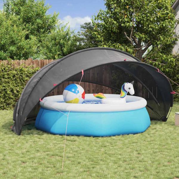 ARDEBO.de - Pool-Dome Schwarz 500 x 500 x 236 cm