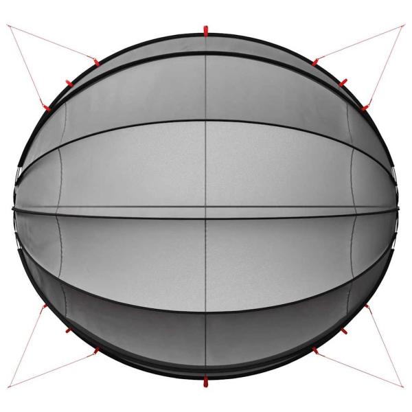 Pool-Dome Schwarz 546 x 516 x 250 cm