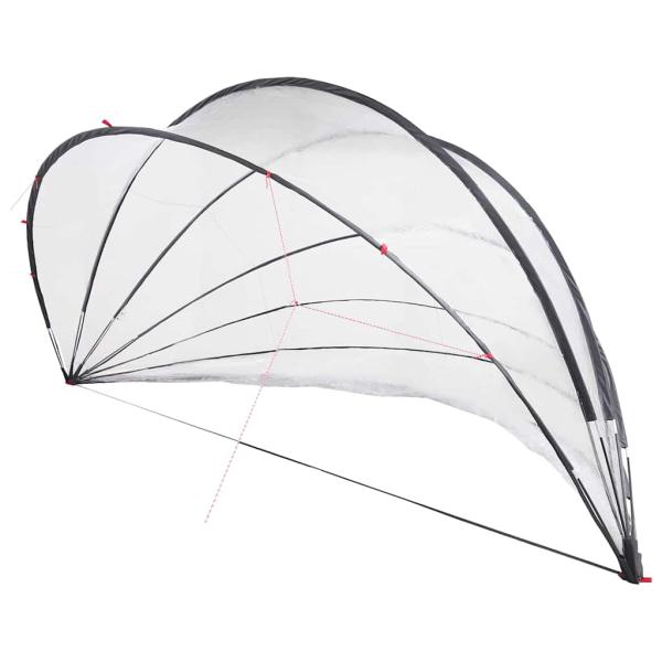 ARDEBO.de - Pool-Dome Transparent 592 x 590 x 275 cm PVC