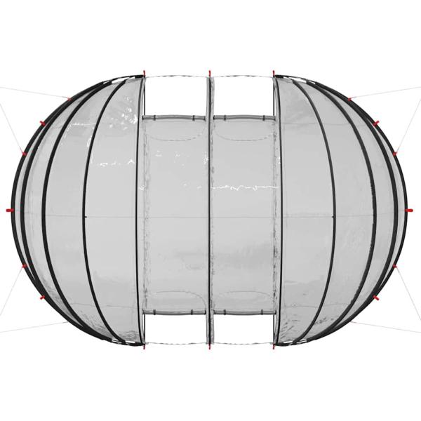 Poolzelt Kuppel Transparent 538 x 440 x 204 cm PVC