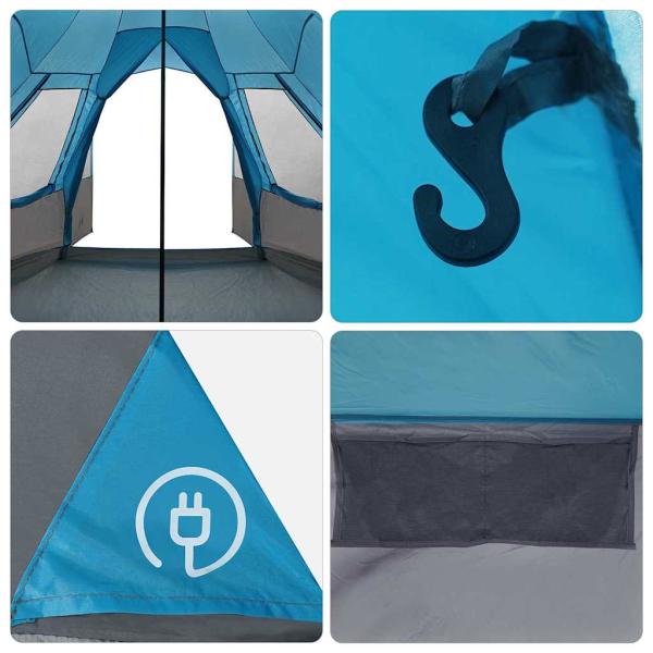 Teepee Zelt mit Dach mit Speicher Blau 720 x 465 x 295 cm