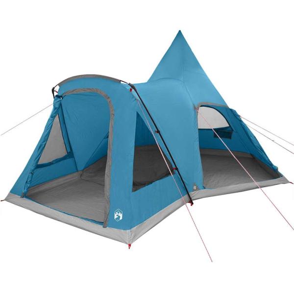 ARDEBO.de - Teepee Zelt mit Dach mit Speicher Blau 545 x 450 x 295 cm