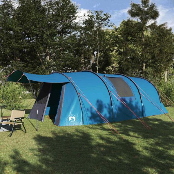 ARDEBO.de - Tunnelzelt 4-Personen 4 Personen Blau und Grau