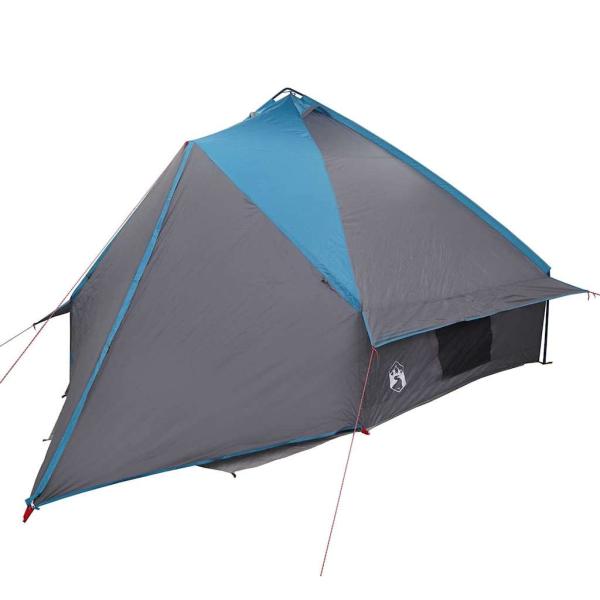 ARDEBO.de - Teepee Zelt mit Dach Blau und Grau 490 x 410 x 210 cm