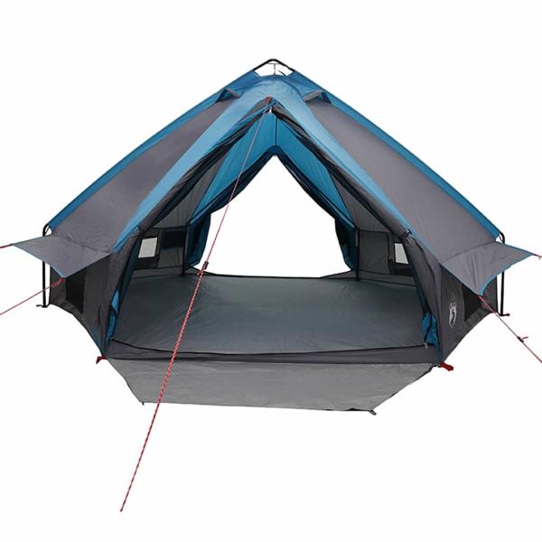 Teepee Zelt mit Dach Blau und Grau 490 x 410 x 210 cm