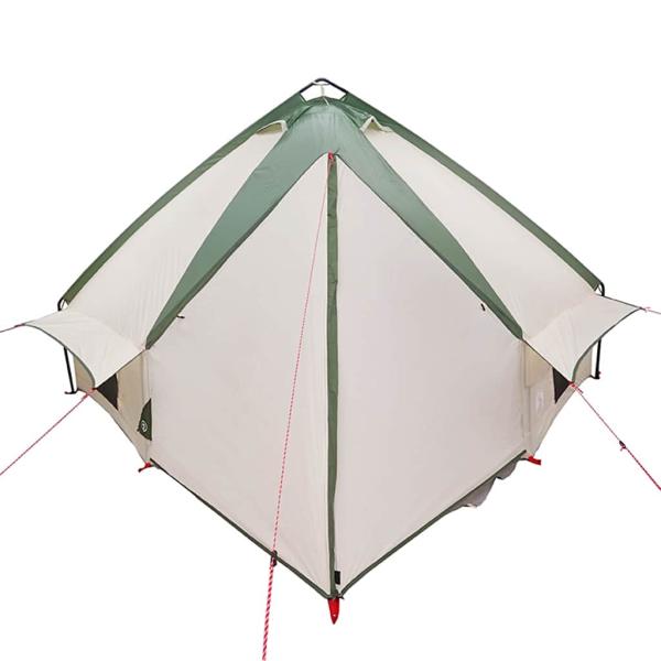 Teepee Zelt mit Dach Grün und Weiß 490 x 410 x 210 cm