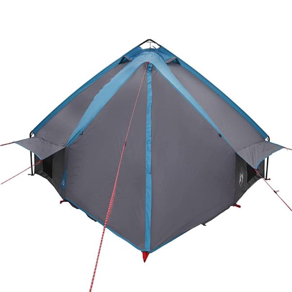 Teepee Zelt für 6 Personen Blau und Grau 431 x 366 x 185 cm