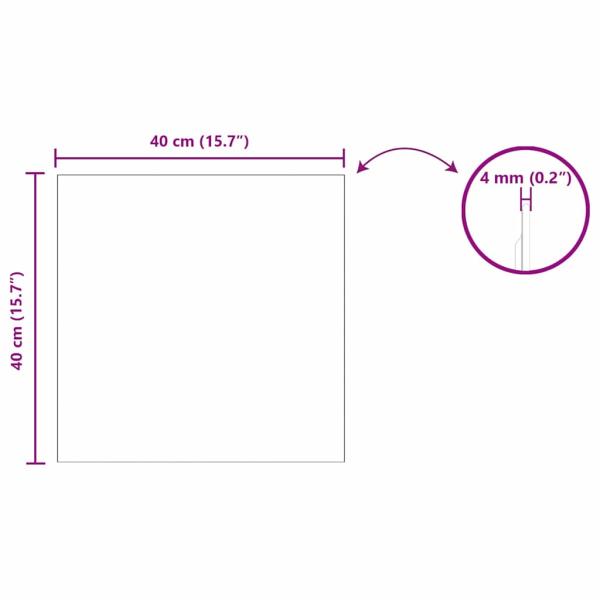 Wandspiegel 40 x 40 cm Gehärtetes Glas