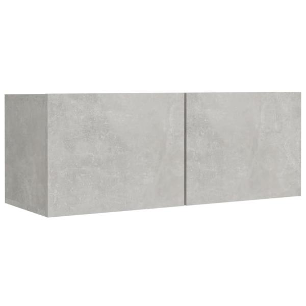 8-tlg. TV-Schrank-Set Betongrau Holzwerkstoff