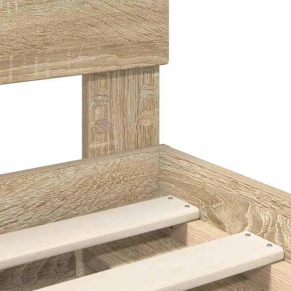 Bettrahmen Sonoma-Eiche 135 x 190 cm Massives Kiefernholz