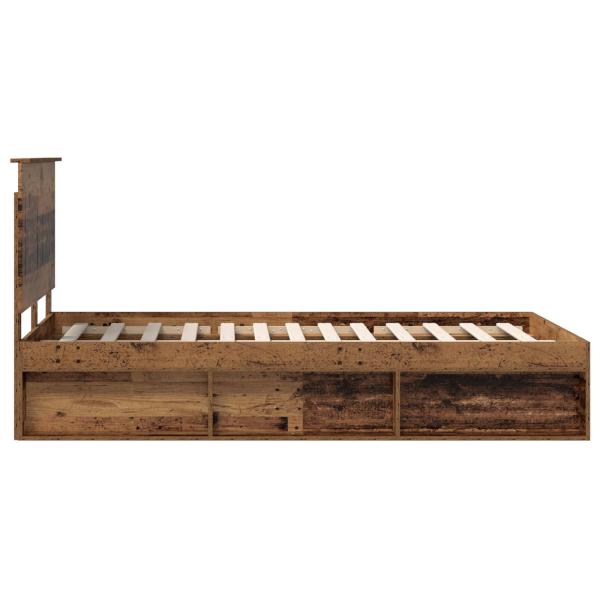 Bettrahmen Altholz 120 x 190 cm Massives Kiefernholz