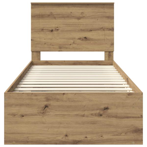 Bettrahmen Kunsthandwerk Eiche 90 x 190 cm Massives Kiefernholz