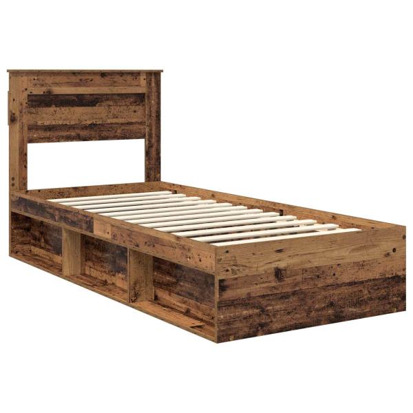 Bettrahmen Altholz 90 x 190 cm Massives Kiefernholz
