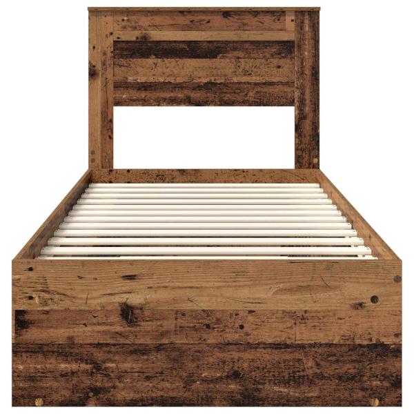 Bettrahmen Altholz 90 x 200 cm Massives Kiefernholz