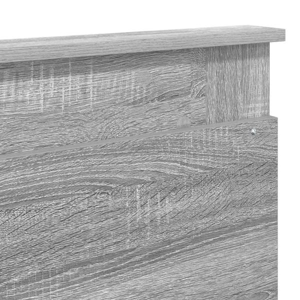 Bettrahmen Graues Sonoma 200 x 200 cm Massives Kiefernholz