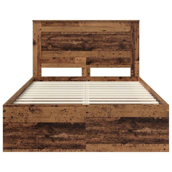 Bettrahmen Altholz 120 x 200 cm Massives Kiefernholz