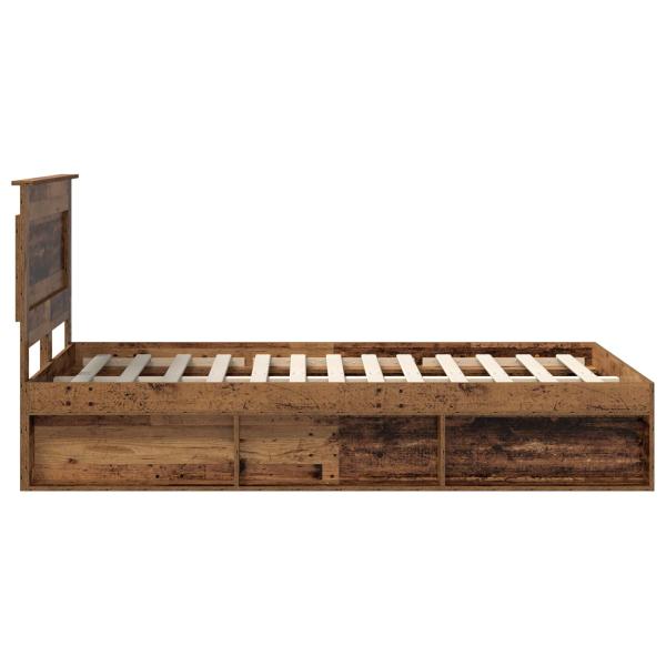 Bettrahmen Altholz 120 x 200 cm Massives Kiefernholz
