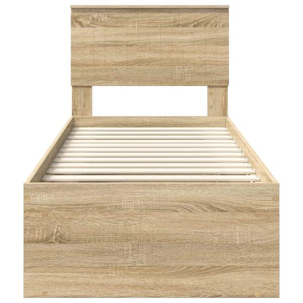 Bettrahmen Sonoma-Eiche 75 x 190 cm Massives Kiefernholz