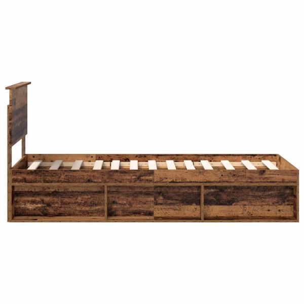 Bettrahmen Altholz 75 x 190 cm Massives Kiefernholz