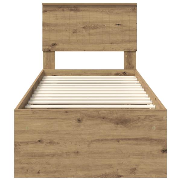 Bettrahmen Kunsthandwerk Eiche 75 x 190 cm Massives Kiefernholz