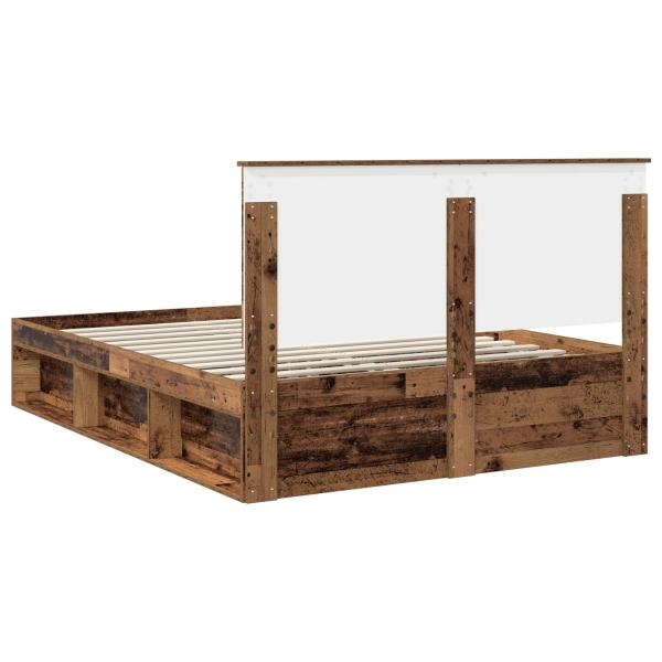 Bettrahmen Altholz 150 x 200 cm Massives Kiefernholz