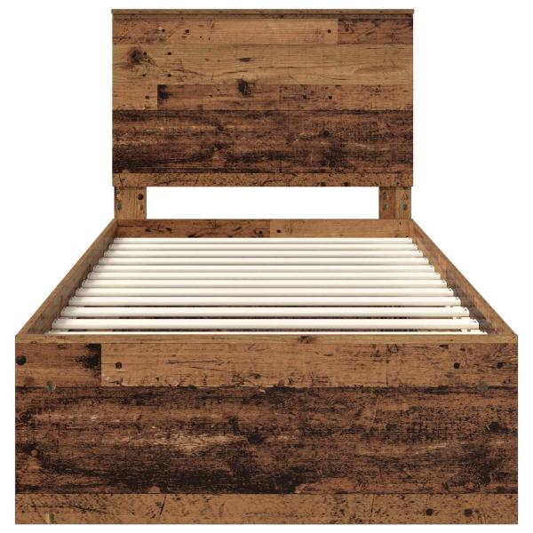 Bettrahmen Altholz 90 x 200 cm Massives Kiefernholz