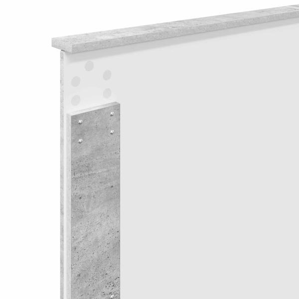 Aufbewahrungsbett Beton Grau 90 x 190 cm Holzwerkstoff