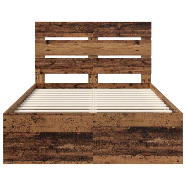 Bettrahmen Altholz 135 x 190 cm Massives Kiefernholz