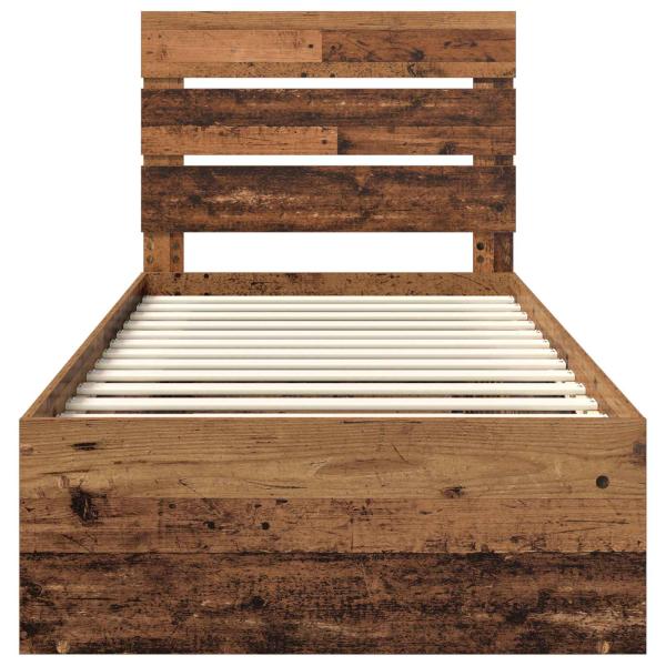 Bettrahmen Altholz 100 x 200 cm Massives Kiefernholz