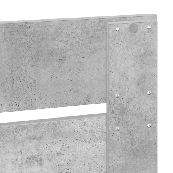 Bettrahmen Beton Grau 75 x 190 cm Massives Kiefernholz