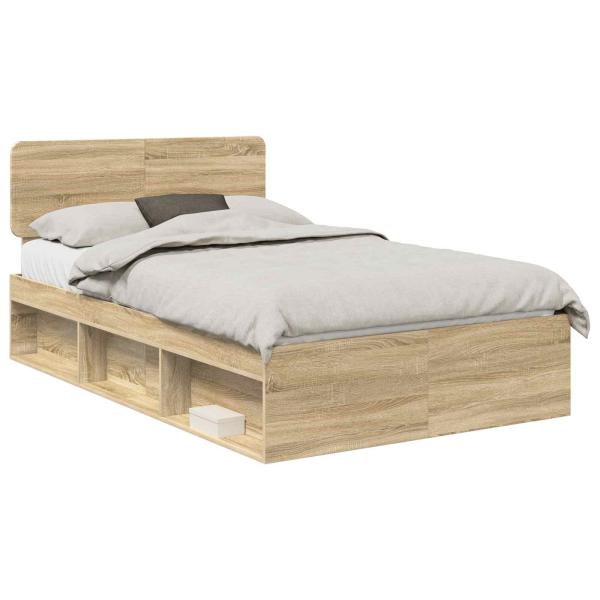 ARDEBO.de - Bettrahmen Sonoma 120 x 190 cm Massives Kiefernholz