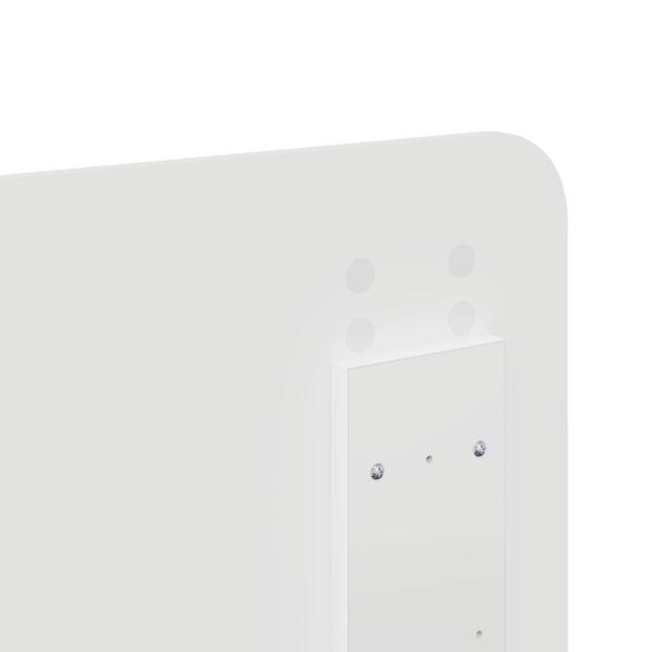 Bettrahmen mit Kopfteil Weiß 160 x 200 cm Massives Kiefernholz