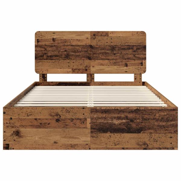 Bettrahmen Altholz 160 x 200 cm Massives Kiefernholz