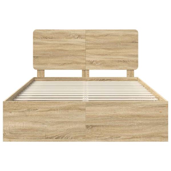 Bettrahmen Sonoma-Eiche 150 x 200 cm Massives Kiefernholz