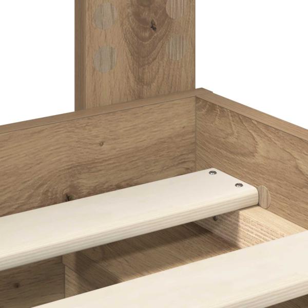 ARDEBO.de - Bettrahmen mit Kopfteil Kunsthandwerk Eiche 140 x 190 cm