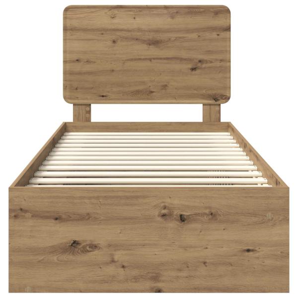 Bettrahmen Kunsthandwerk Eiche 90 x 190 cm Massives Kiefernholz