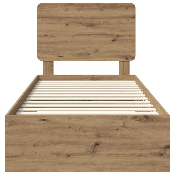 Bettrahmen Artisan-Eiche 100 x 200 cm Holzwerkstoff