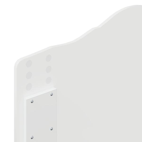 Bettrahmen mit Kopfteil Weiß 90 x 200 cm Massives Kiefernholz