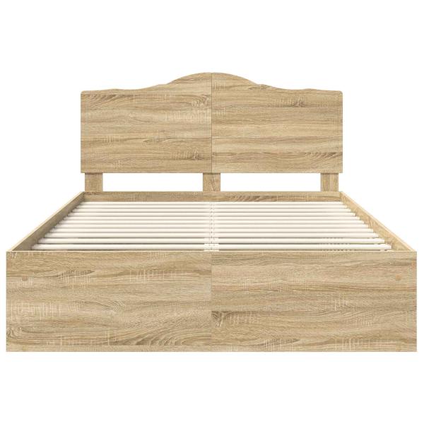 Bettrahmen Sonoma-Eiche 150 x 200 cm Massives Kiefernholz