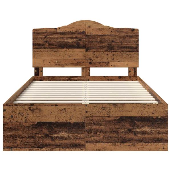 Bettrahmen Altholz 120 x 200 cm Massives Kiefernholz