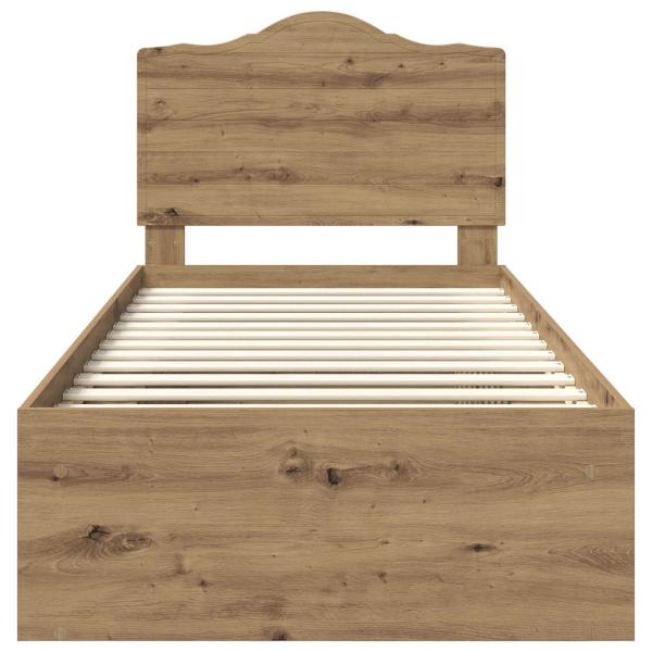 Bettrahmen Kunsthandwerk Eiche 90 x 190 cm Massives Kiefernholz