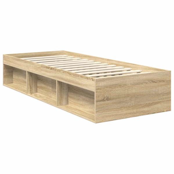 Bettrahmen Sonoma-Eiche 75 x 190 cm Massives Kiefernholz