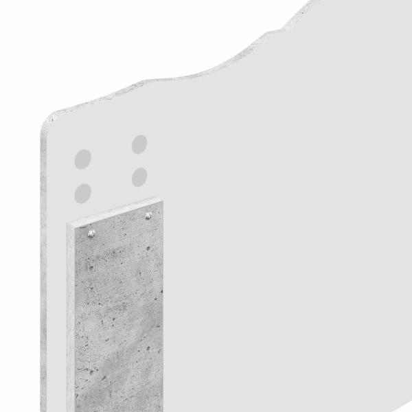Bettrahmen mit Kopfteil Beton Grau 100 x 200 cm Holzwerkstoff