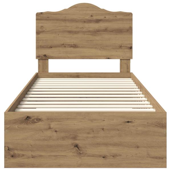 Bettrahmen Artisan-Eiche 100 x 200 cm Holzwerkstoff