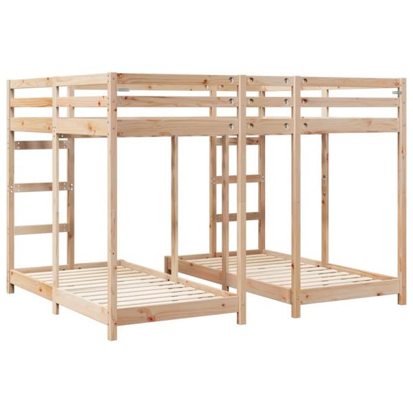 Etagenbett Braun 160 x 200 cm Massives Kiefernholz