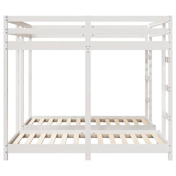 Etagenbett Weiß 160 x 200 cm Massives Kiefernholz