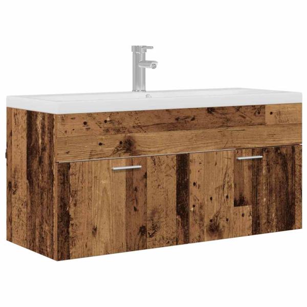 ARDEBO.de - Badezimmerschrank Altholz 100 x 38,5 x 46 cm Holzwerkstoff